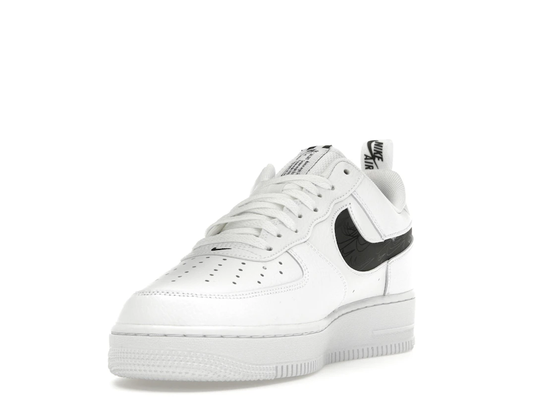 Vue 13 de Nike Air Force 1 Low Reflective Swoosh White Black