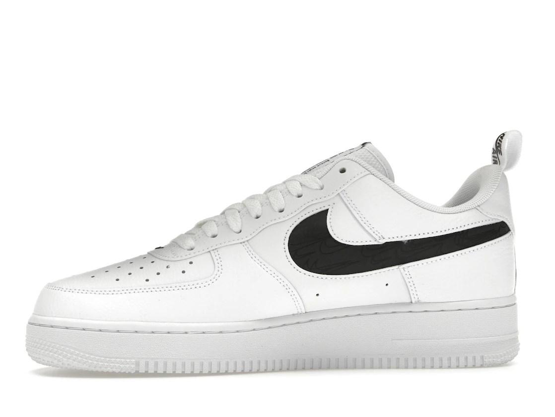 Vue 18 de Nike Air Force 1 Low Reflective Swoosh White Black
