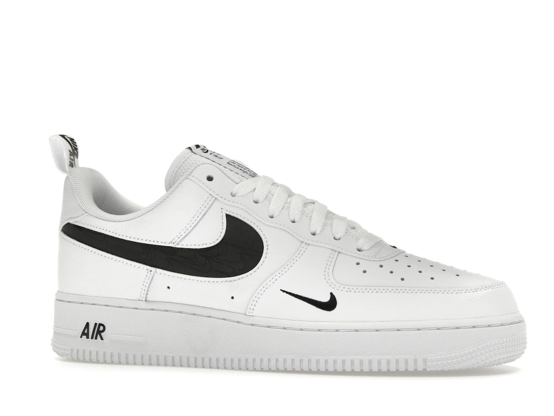 Vue 3 de Nike Air Force 1 Low Reflective Swoosh White Black