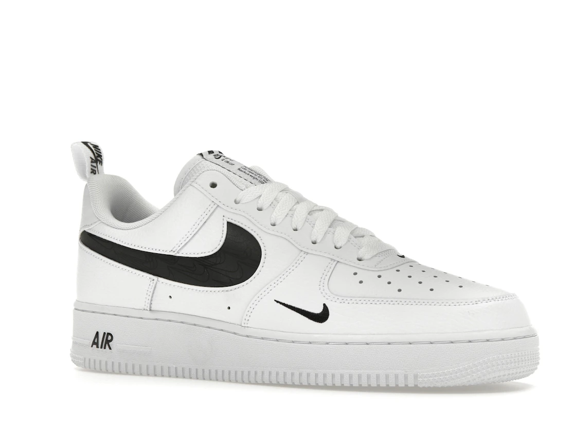 Vue 4 de Nike Air Force 1 Low Reflective Swoosh White Black