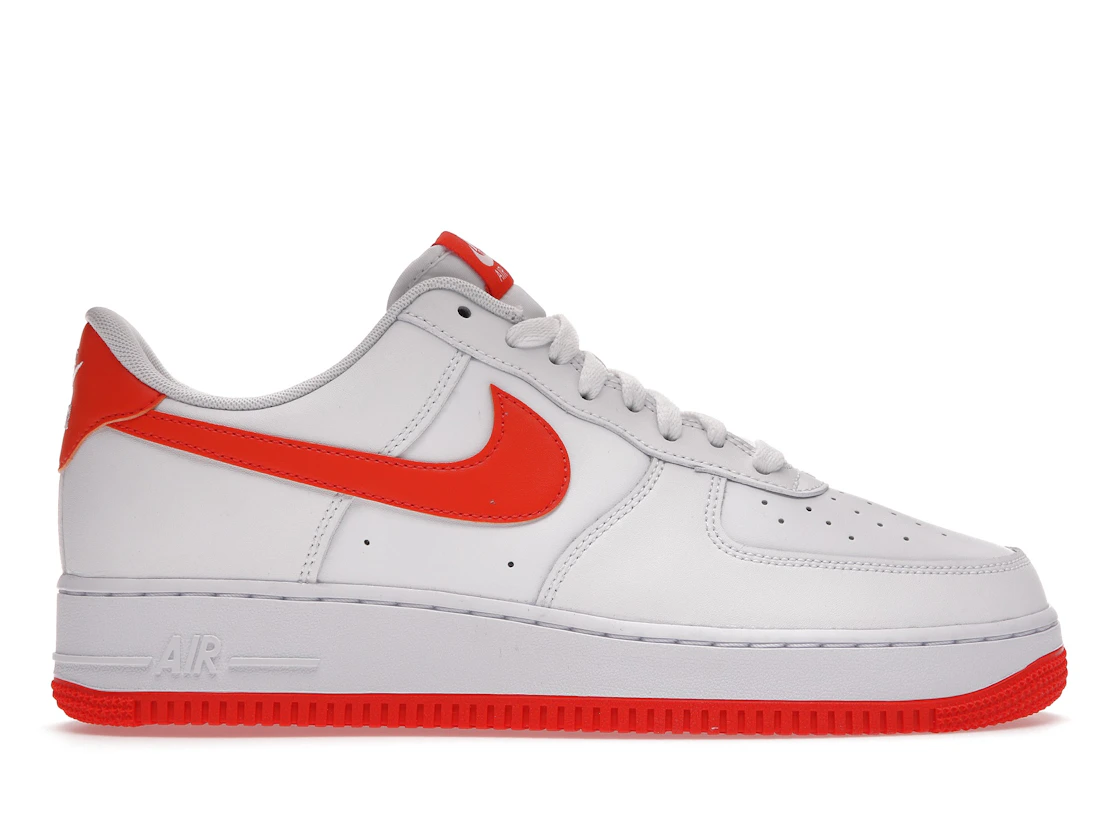Vue 1 de Nike Air Force 1 Low White Orange (2021)