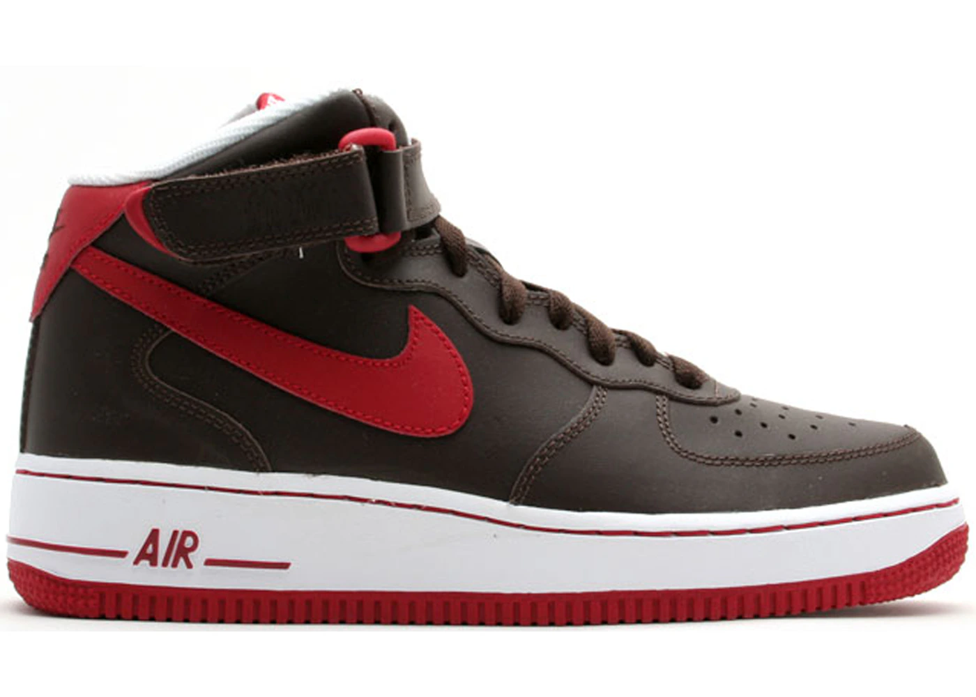 Nike Air Force 1 Mid Baroque Brown Varsity Red (GS)