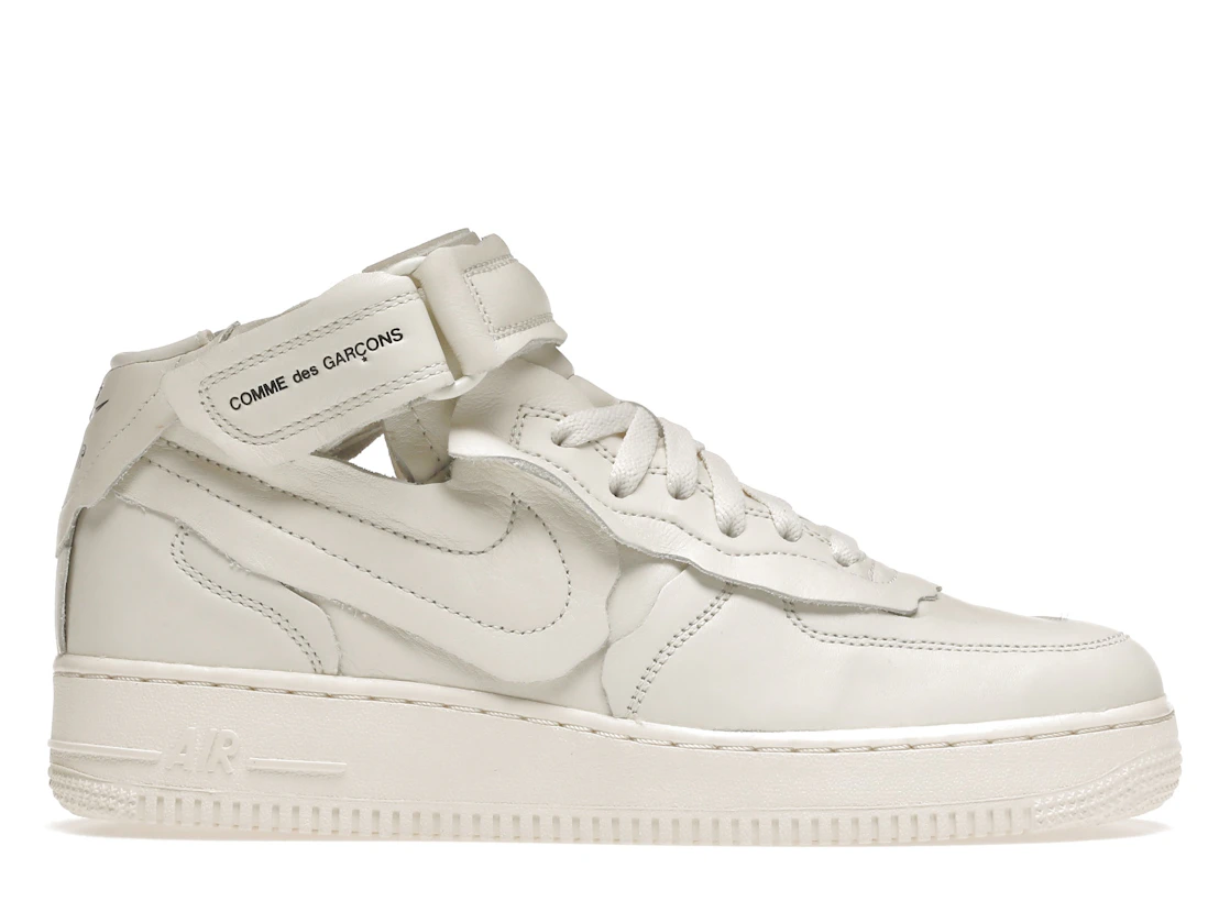 Vue 1 de Nike Air Force 1 Mid Comme des Garcons White