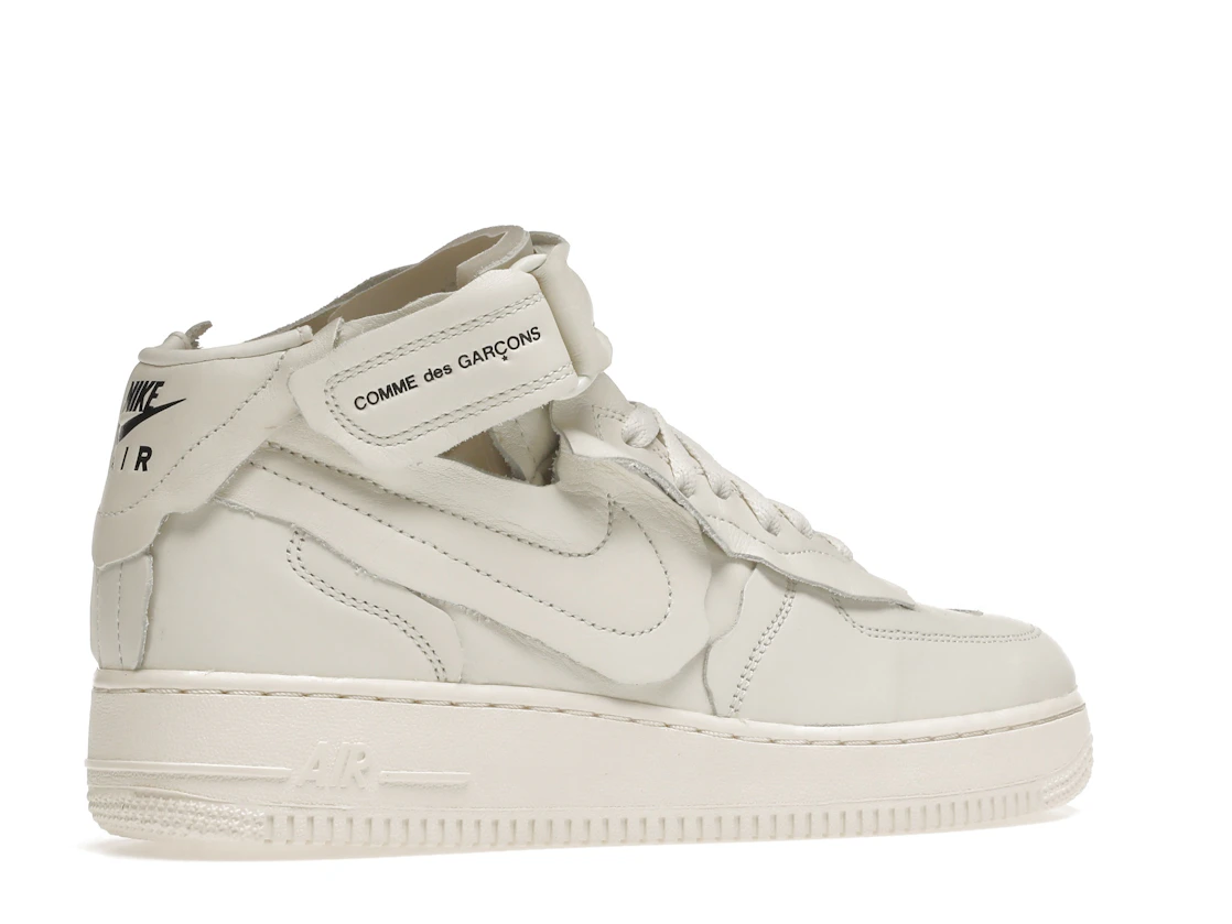 Vue 34 de Nike Air Force 1 Mid Comme des Garcons White
