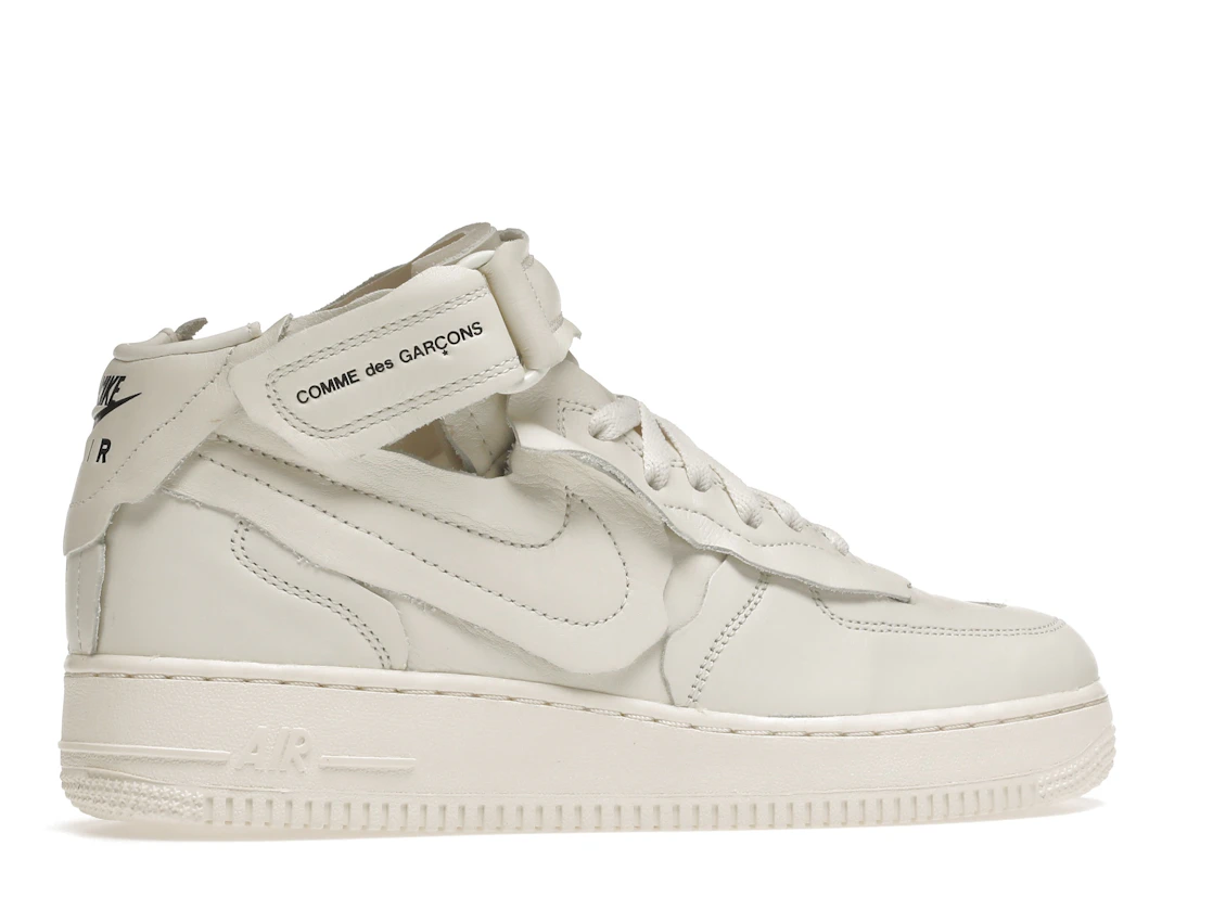 Vue 35 de Nike Air Force 1 Mid Comme des Garcons White