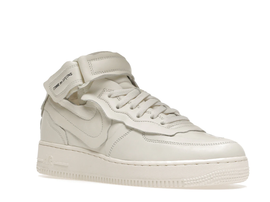 Vue 5 de Nike Air Force 1 Mid Comme des Garcons White