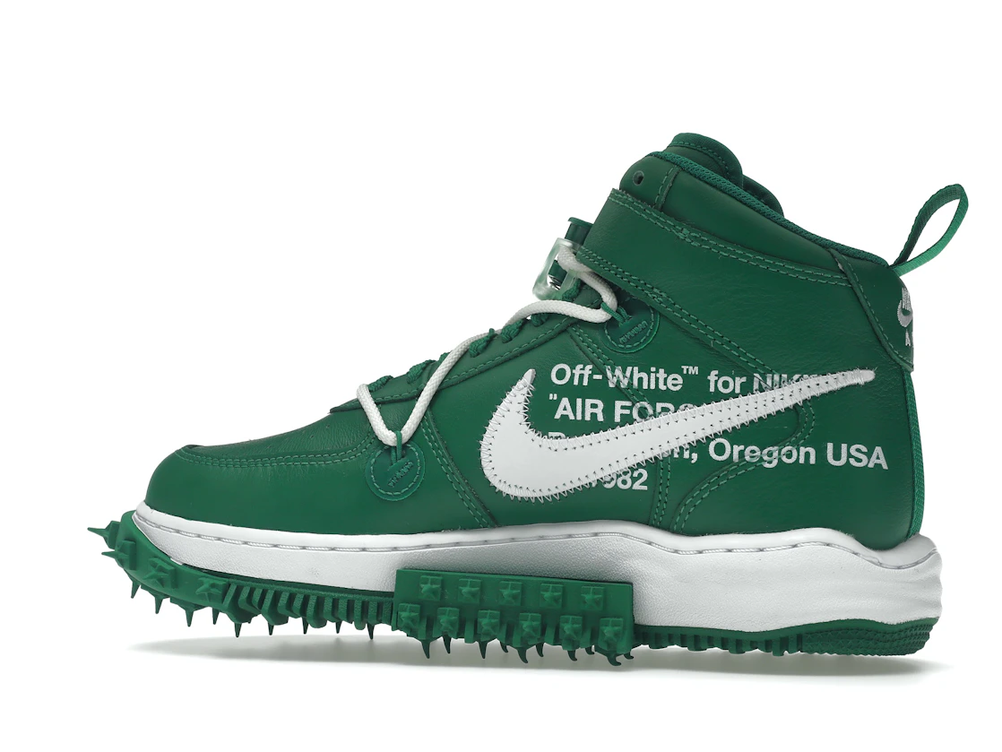 Vue 21 de Nike Air Force 1 Mid Off-White Pine Green