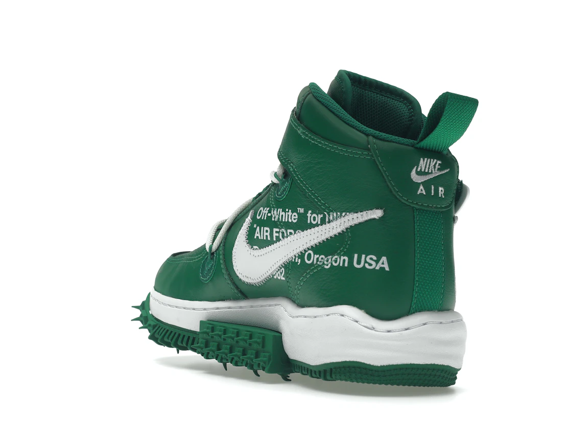 Vue 25 de Nike Air Force 1 Mid Off-White Pine Green