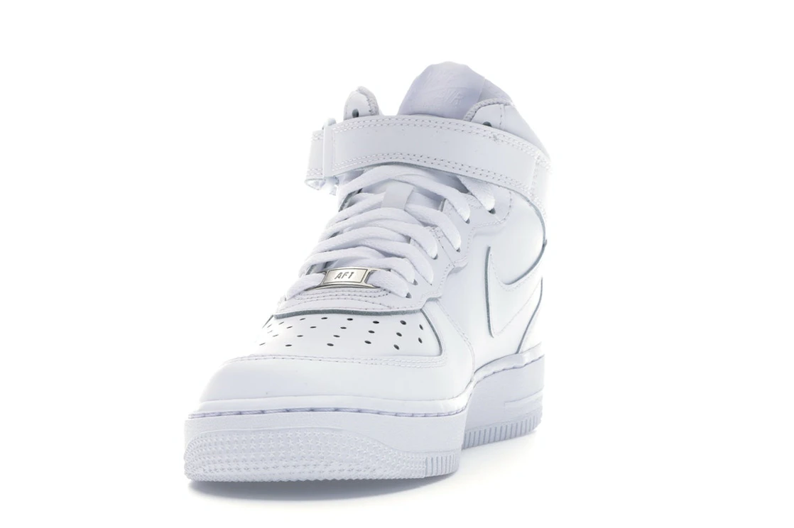 Vue 12 de Nike Air Force 1 Mid White (GS)