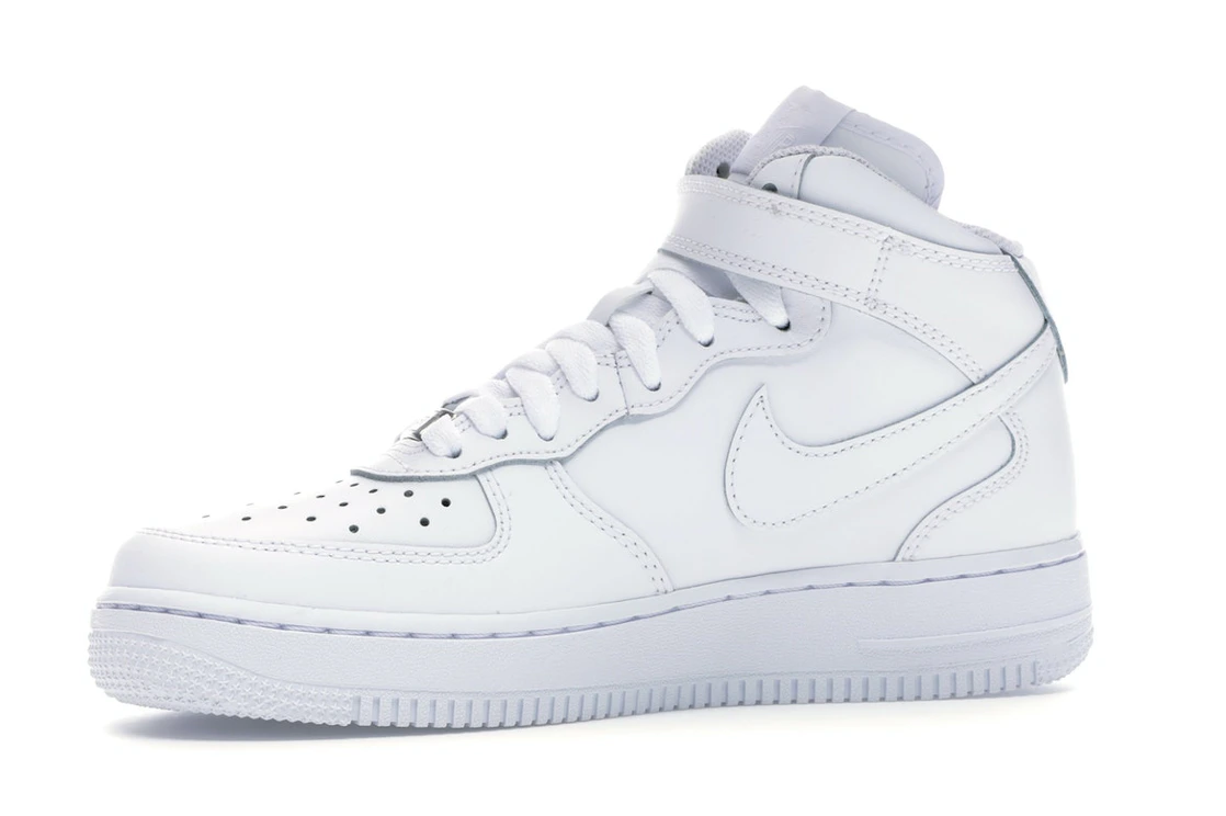 Vue 17 de Nike Air Force 1 Mid White (GS)