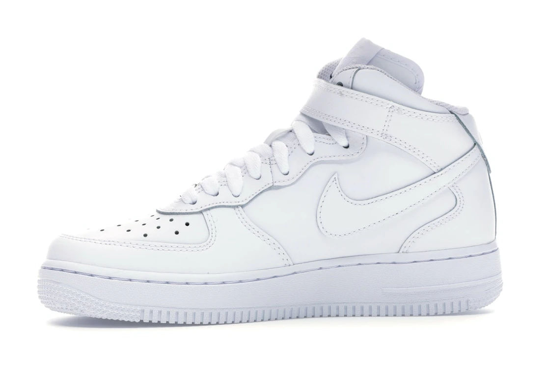 Vue 18 de Nike Air Force 1 Mid White (GS)