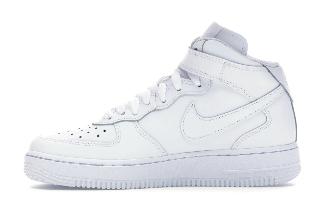 Vue 19 de Nike Air Force 1 Mid White (GS)