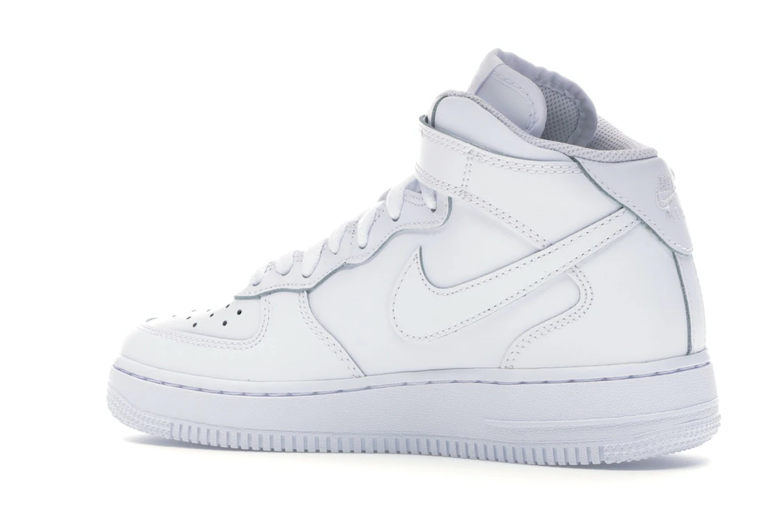 Vue 22 de Nike Air Force 1 Mid White (GS)