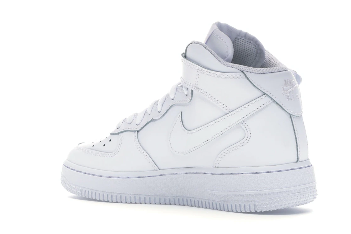 Vue 23 de Nike Air Force 1 Mid White (GS)