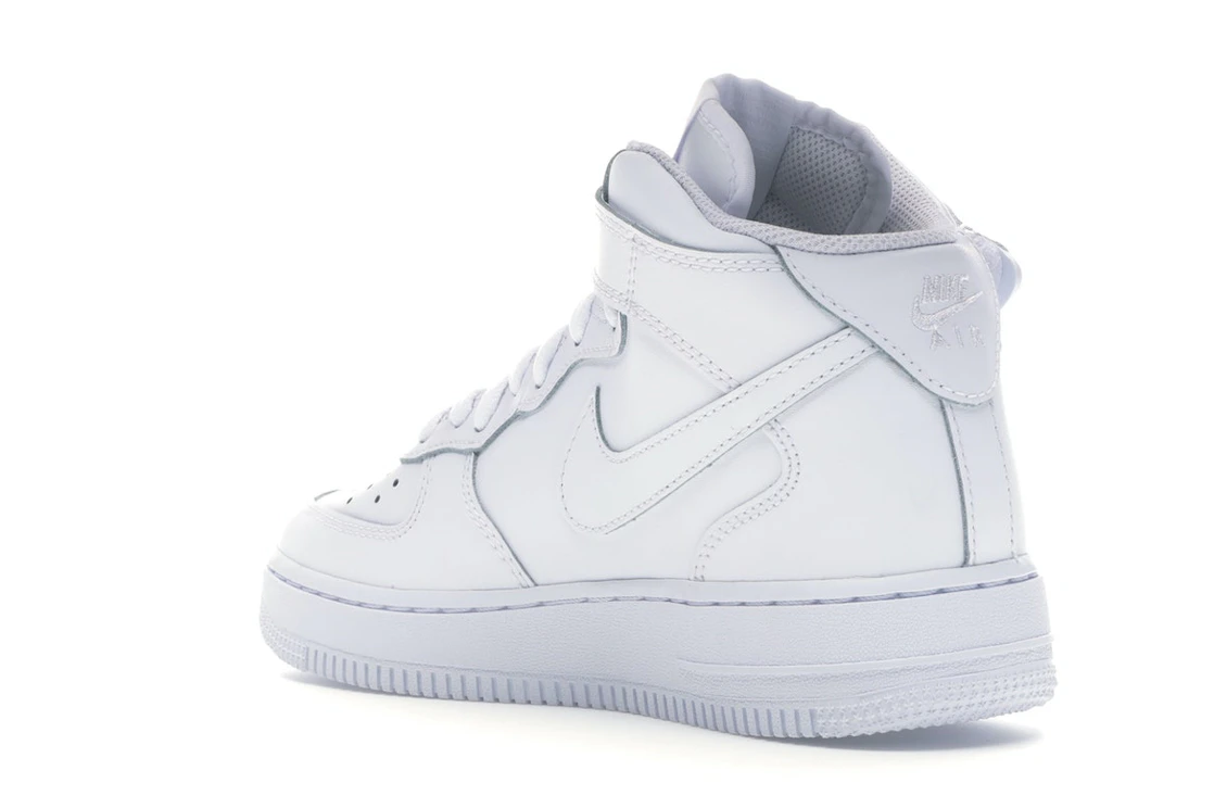 Vue 24 de Nike Air Force 1 Mid White (GS)