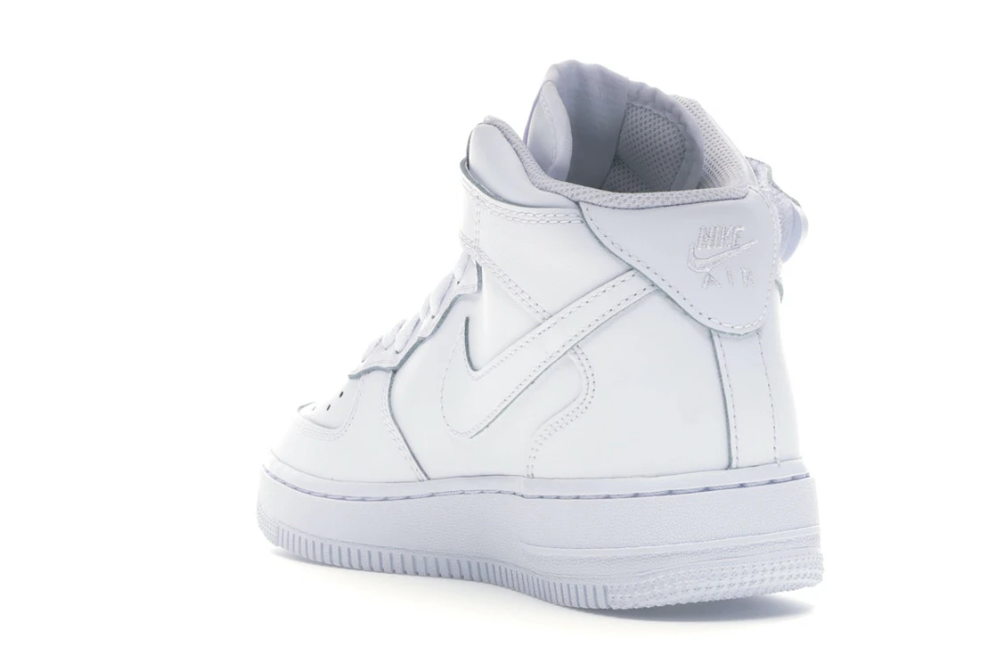 Vue 25 de Nike Air Force 1 Mid White (GS)