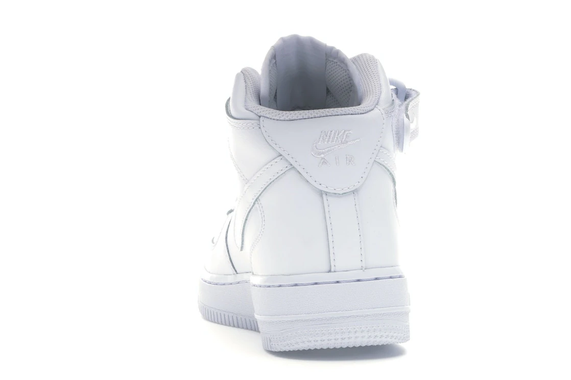 Vue 27 de Nike Air Force 1 Mid White (GS)