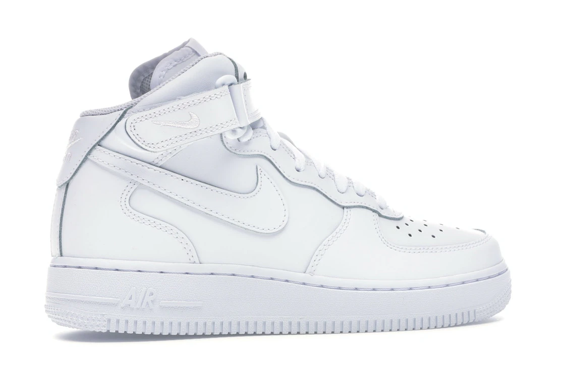 Vue 35 de Nike Air Force 1 Mid White (GS)