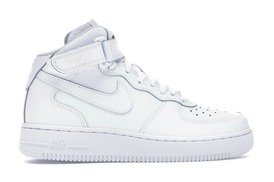 Vue 36 de Nike Air Force 1 Mid White (GS)