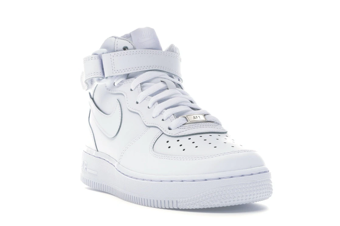 Vue 7 de Nike Air Force 1 Mid White (GS)