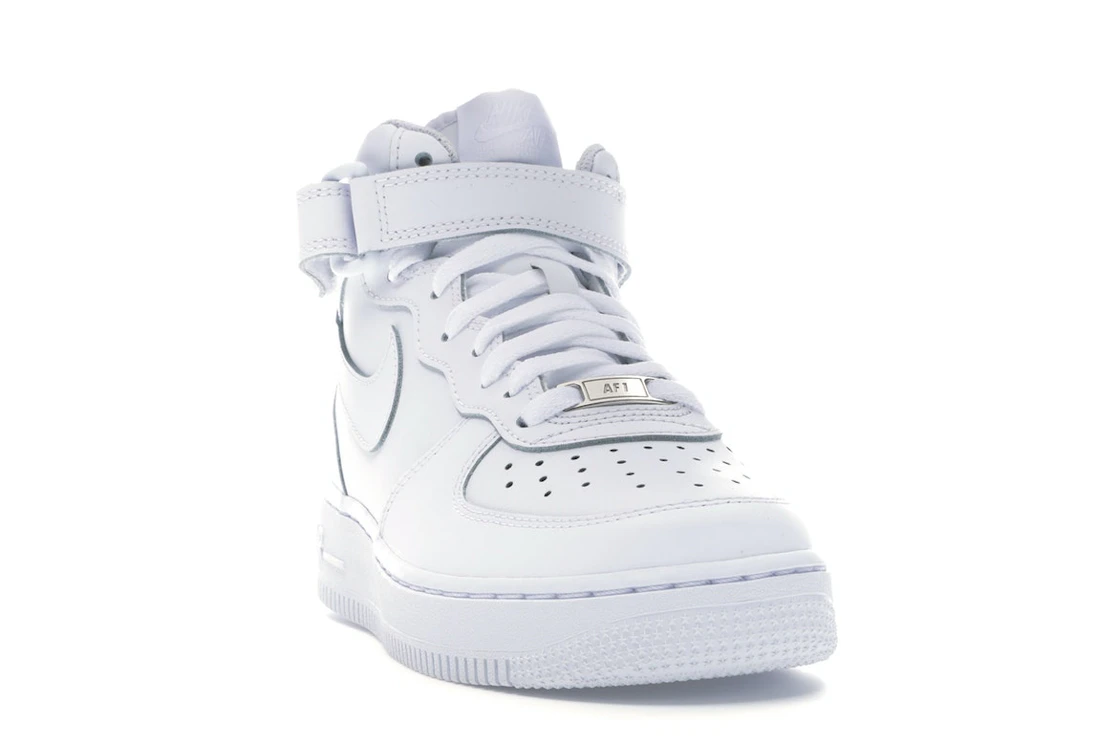 Vue 8 de Nike Air Force 1 Mid White (GS)