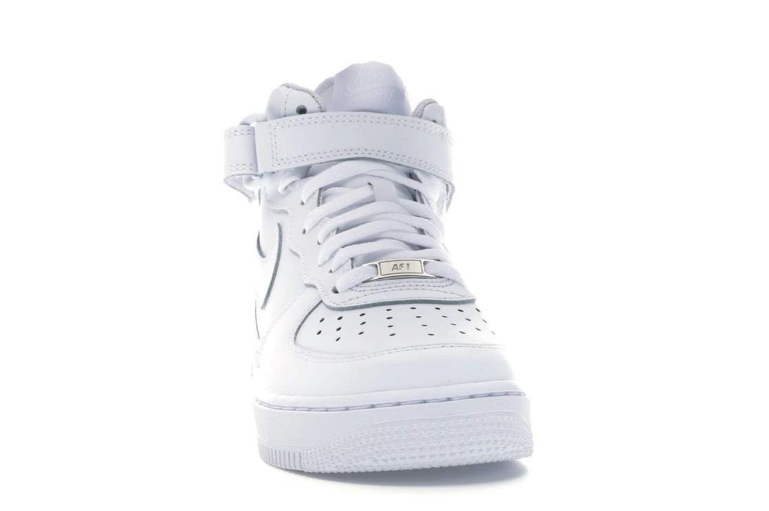 Vue 9 de Nike Air Force 1 Mid White (GS)