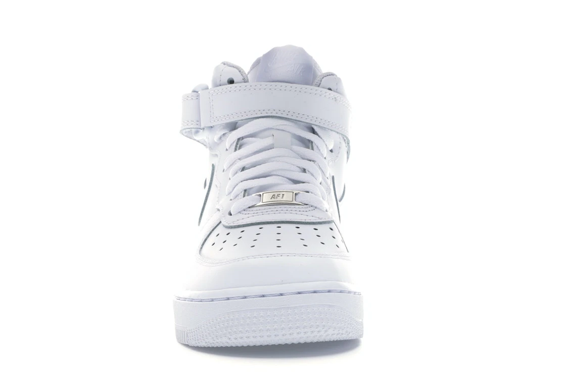 Vue 10 de Nike Air Force 1 Mid White (GS)