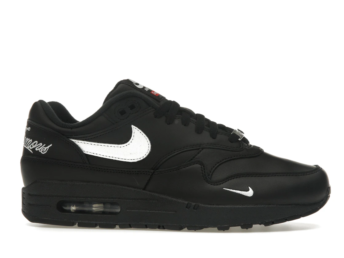 Vue 2 de Nike Air Max 1 '87 SP Supreme Black White