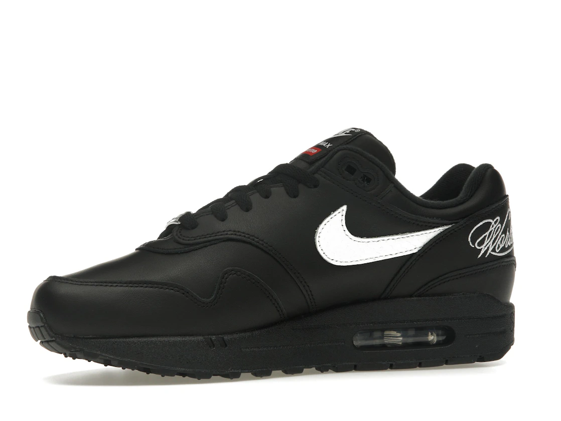 Vue 17 de Nike Air Max 1 '87 SP Supreme Black White
