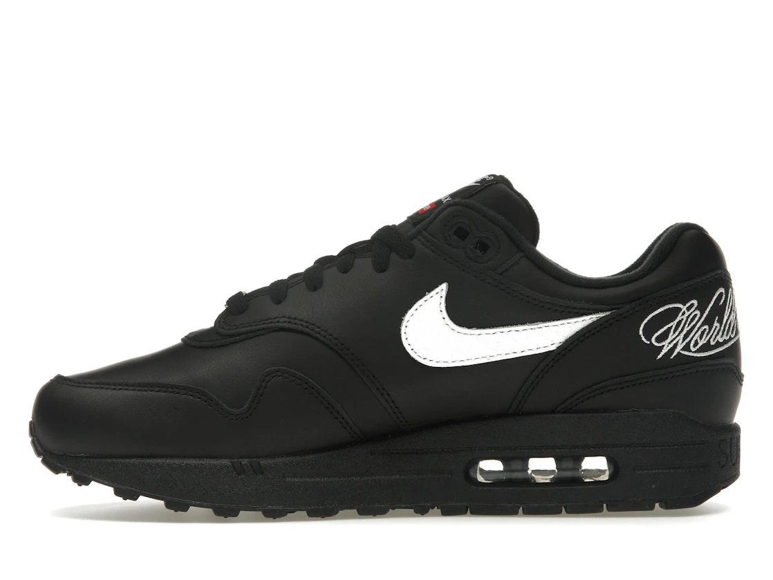 Vue 19 de Nike Air Max 1 '87 SP Supreme Black White