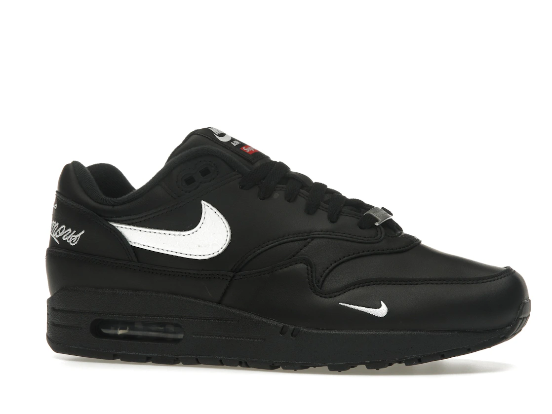 Vue 3 de Nike Air Max 1 '87 SP Supreme Black White