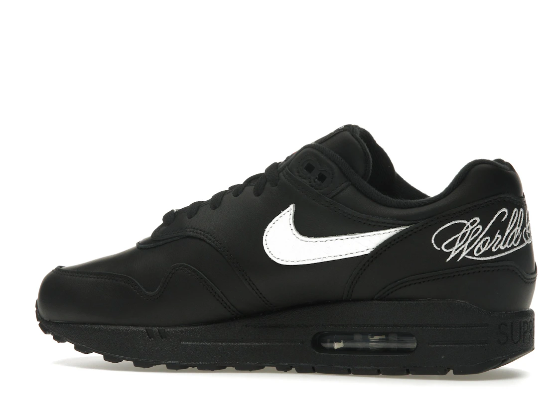 Vue 21 de Nike Air Max 1 '87 SP Supreme Black White