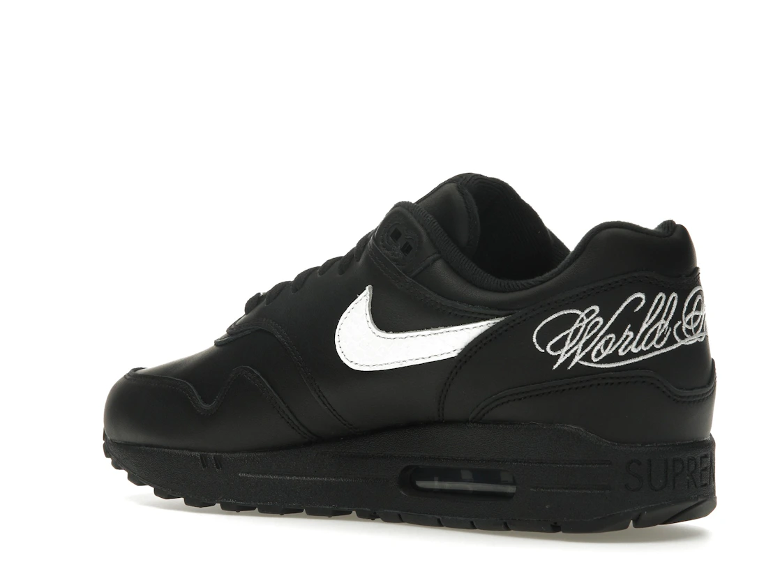 Vue 23 de Nike Air Max 1 '87 SP Supreme Black White