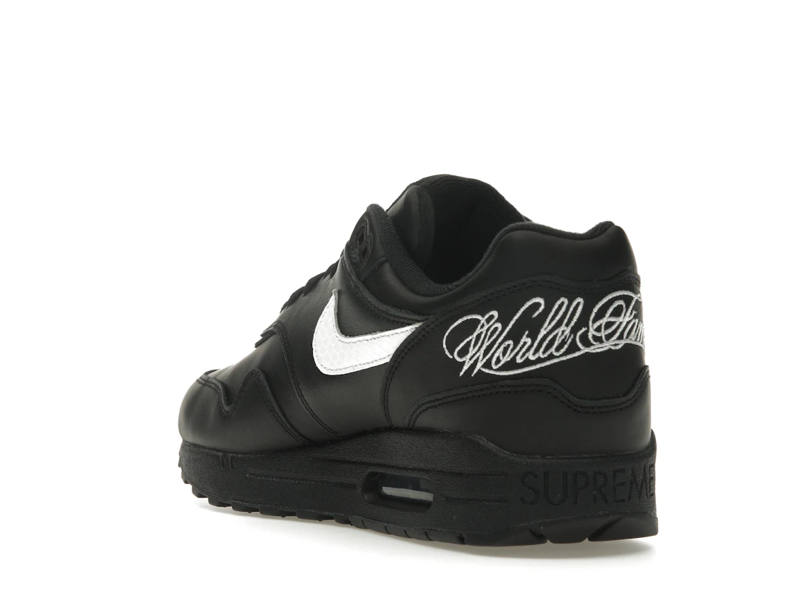 Vue 25 de Nike Air Max 1 '87 SP Supreme Black White