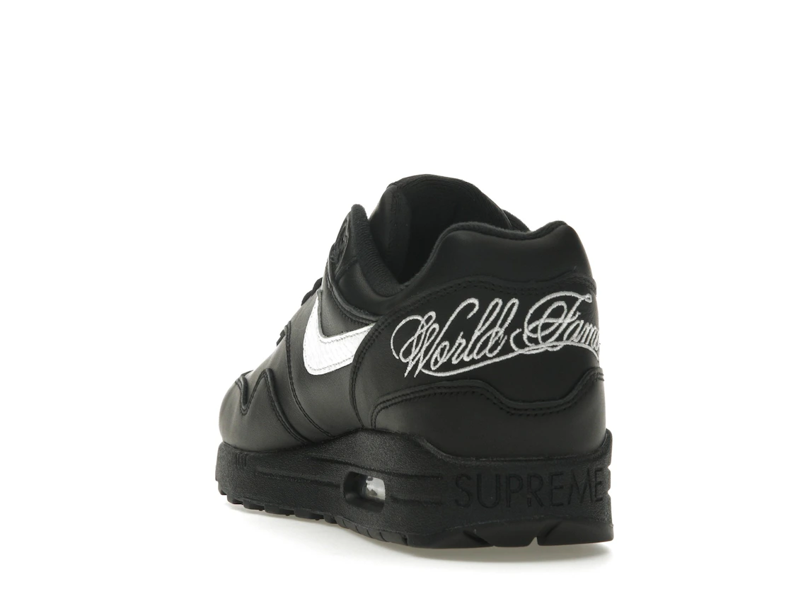Vue 26 de Nike Air Max 1 '87 SP Supreme Black White