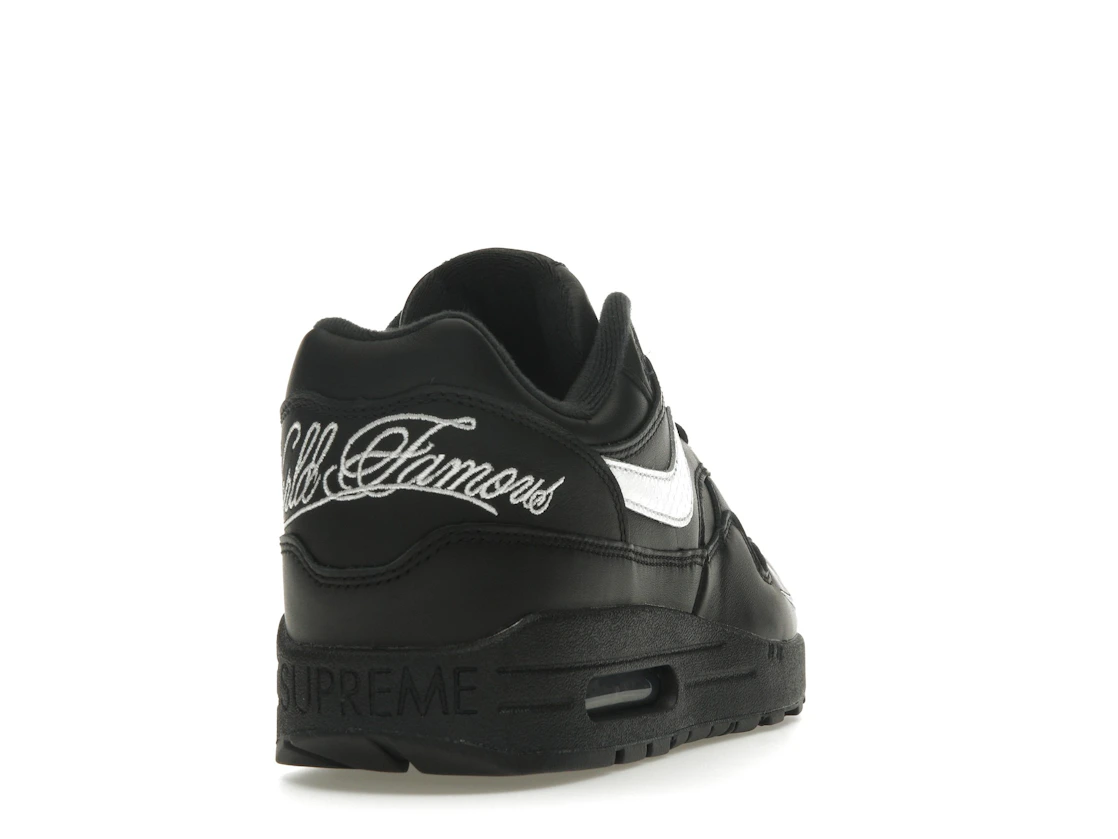 Vue 30 de Nike Air Max 1 '87 SP Supreme Black White