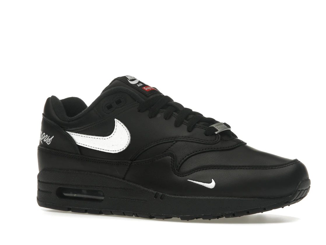 Vue 4 de Nike Air Max 1 '87 SP Supreme Black White