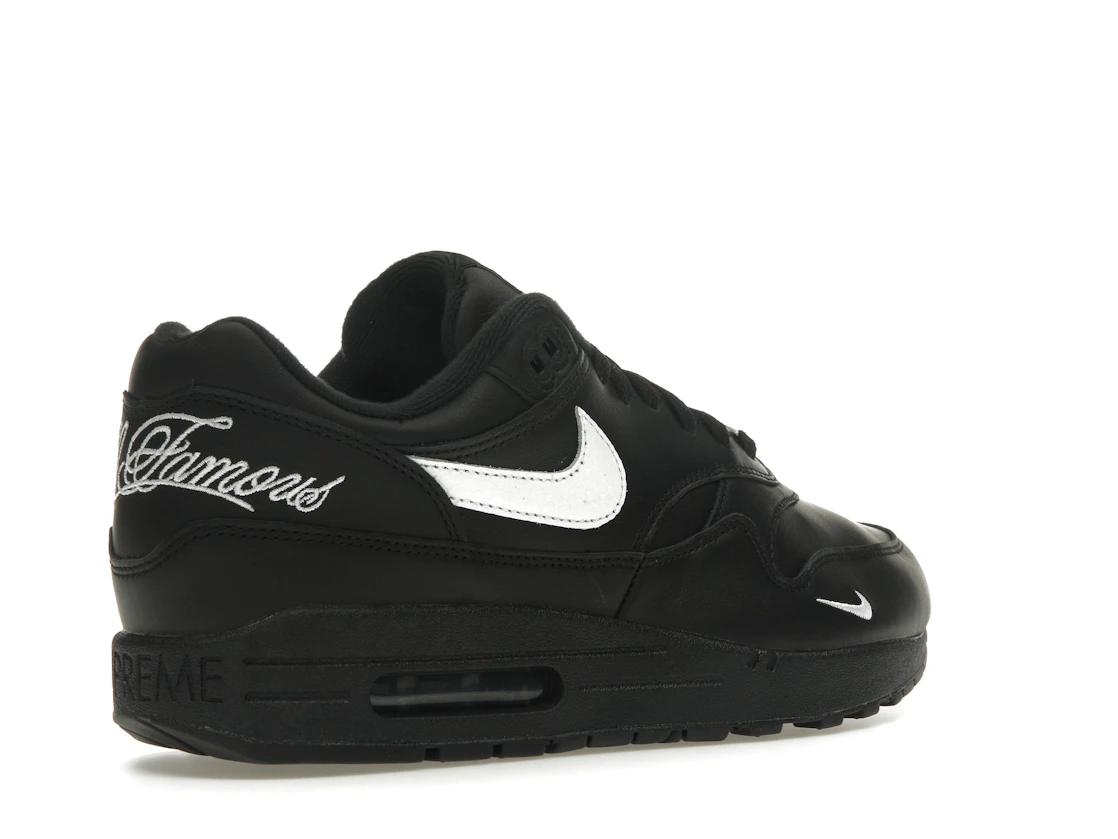 Vue 33 de Nike Air Max 1 '87 SP Supreme Black White