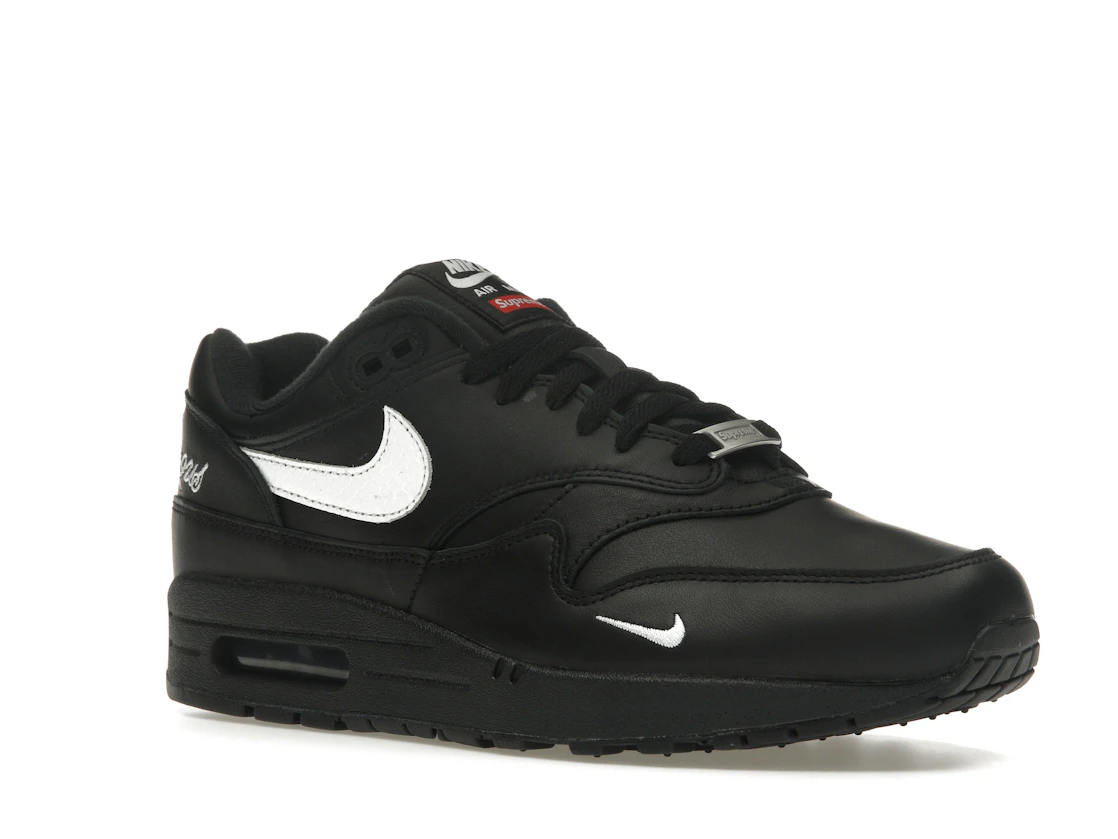Vue 5 de Nike Air Max 1 '87 SP Supreme Black White