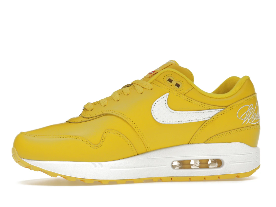 Vue 18 de Nike Air Max 1 '87 SP Supreme Speed Yellow