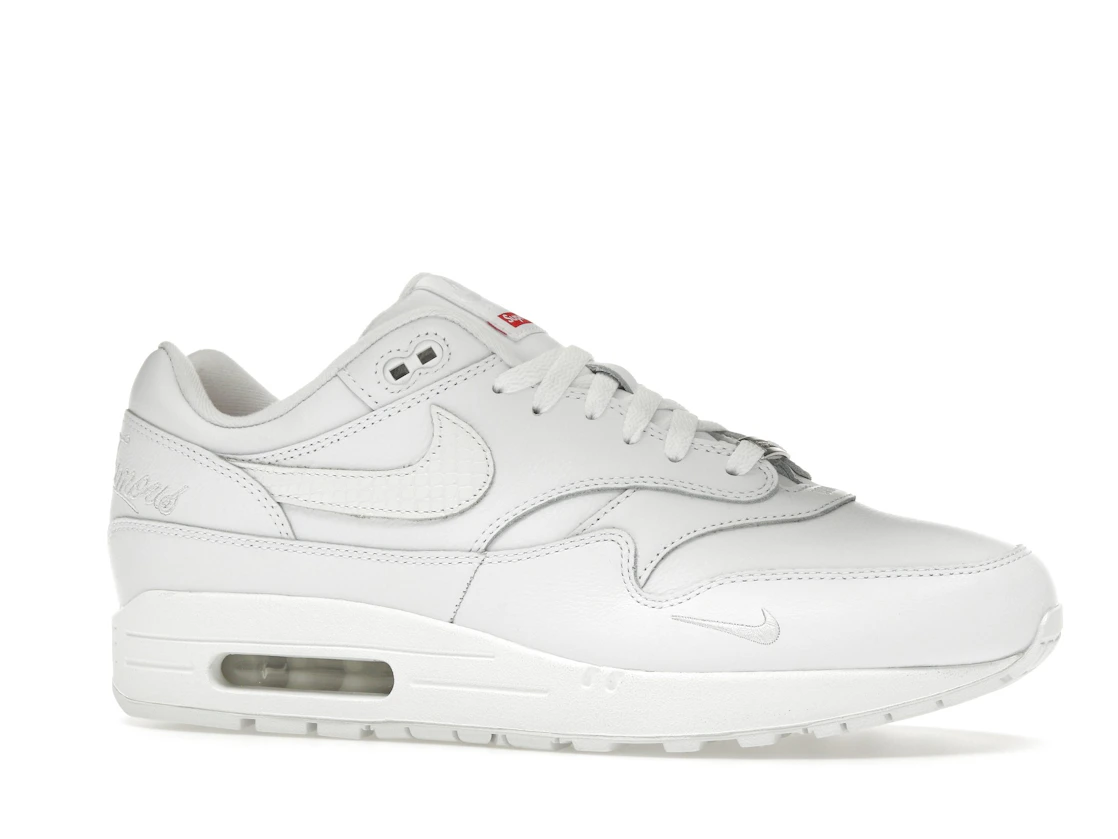 Vue 3 de Nike Air Max 1 '87 SP Supreme Triple White