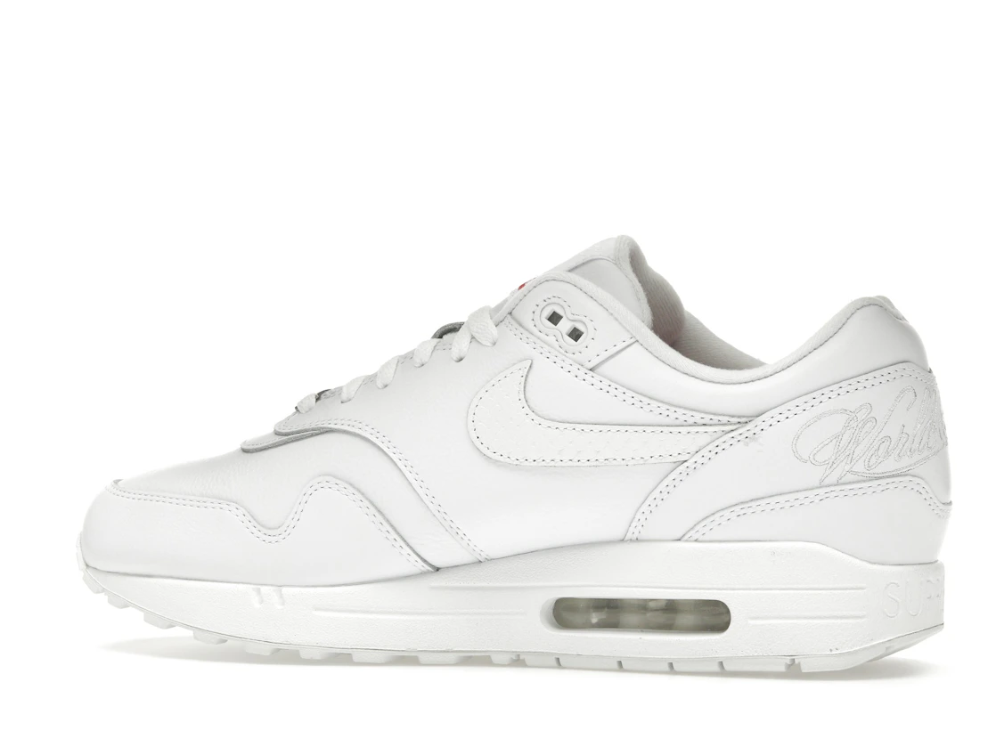 Vue 21 de Nike Air Max 1 '87 SP Supreme Triple White