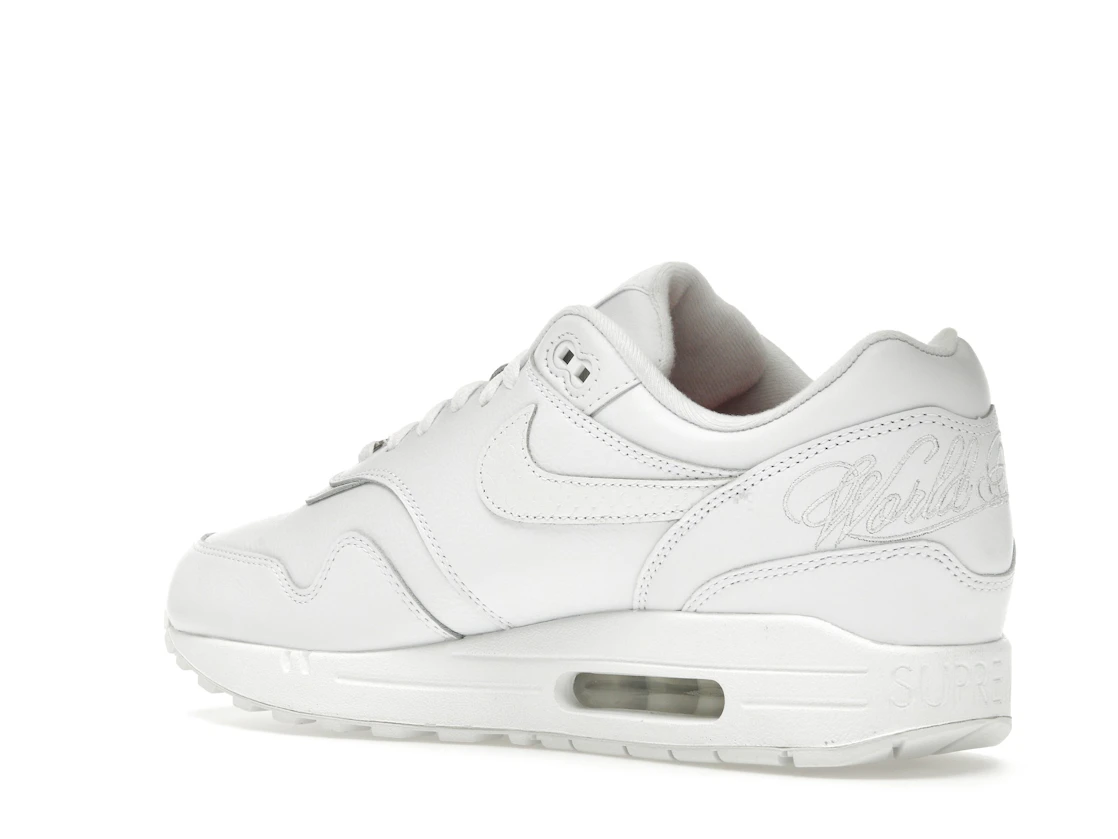 Vue 23 de Nike Air Max 1 '87 SP Supreme Triple White