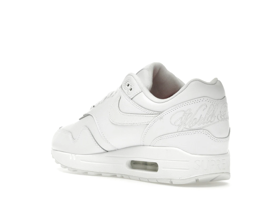 Vue 24 de Nike Air Max 1 '87 SP Supreme Triple White