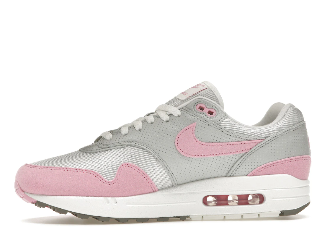 Vue 18 de Nike Air Max 1 '87 Metallic Platinum Pink Rise 