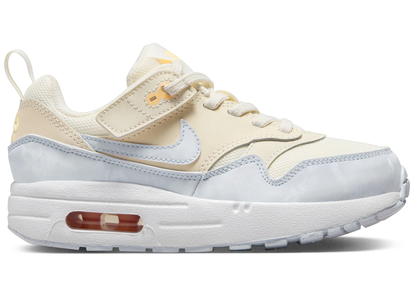 Nike Air Max 1 EasyOn Pale Ivory Melon Tint White Football Grey (PS)