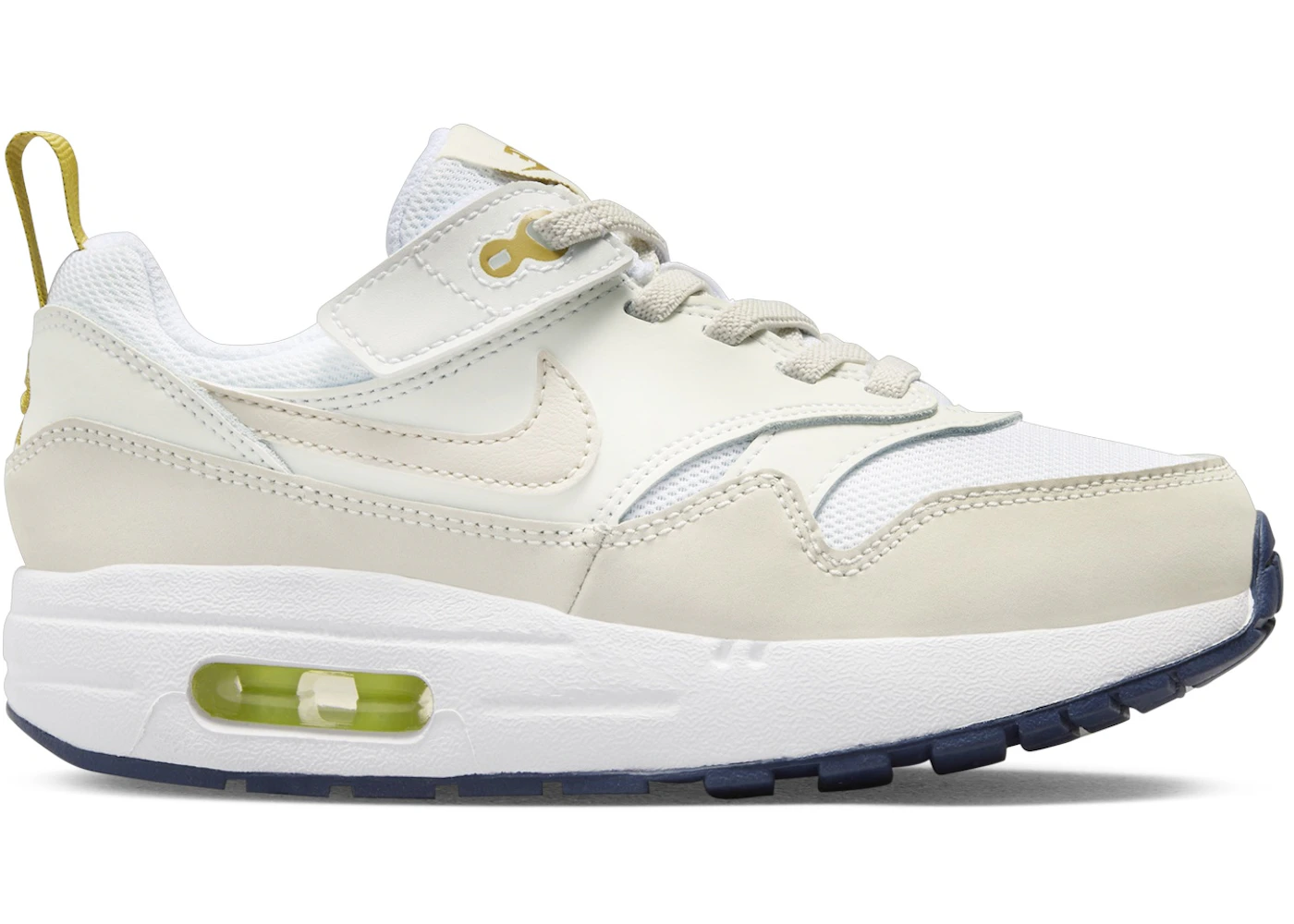 Nike Air Max 1 EasyOn White Bronzine Midnight Navy Light Orewood Brown (PS)