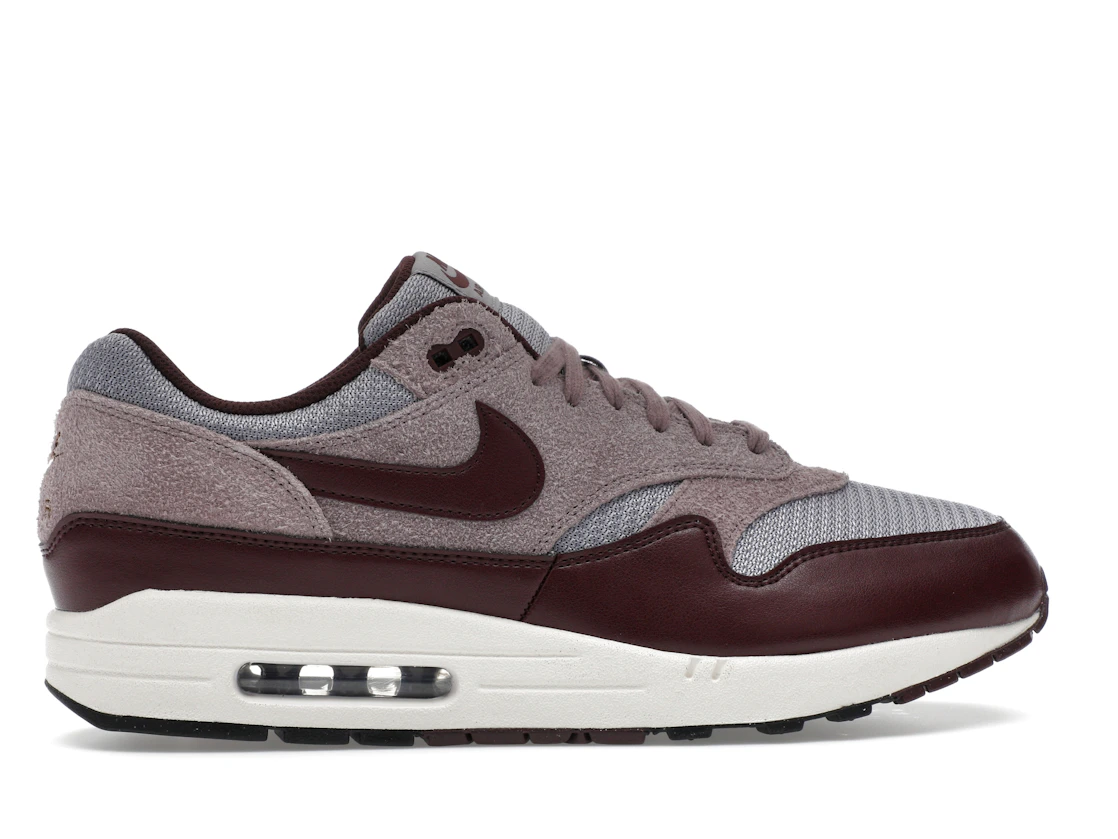 Vue 36 de Nike Air Max 1 Essential PRM Cement Grey Burgundy Crush