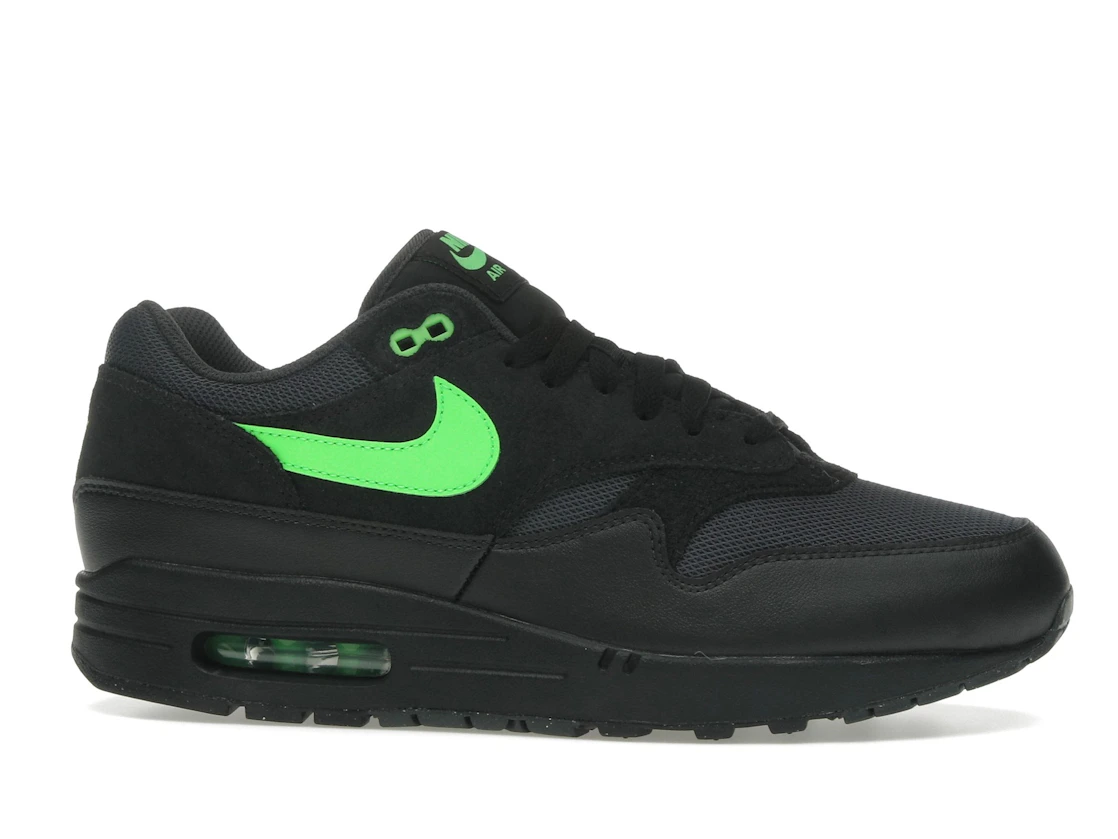 Vue 2 de Nike Air Max 1 Essential Black Green Strike