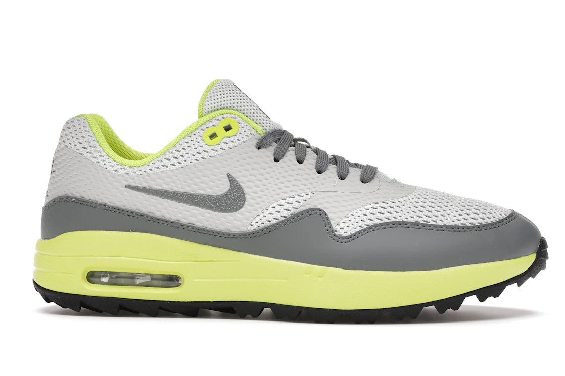 Vue 2 de Nike Air Max 1 Golf Grey Fog Lemon Venom